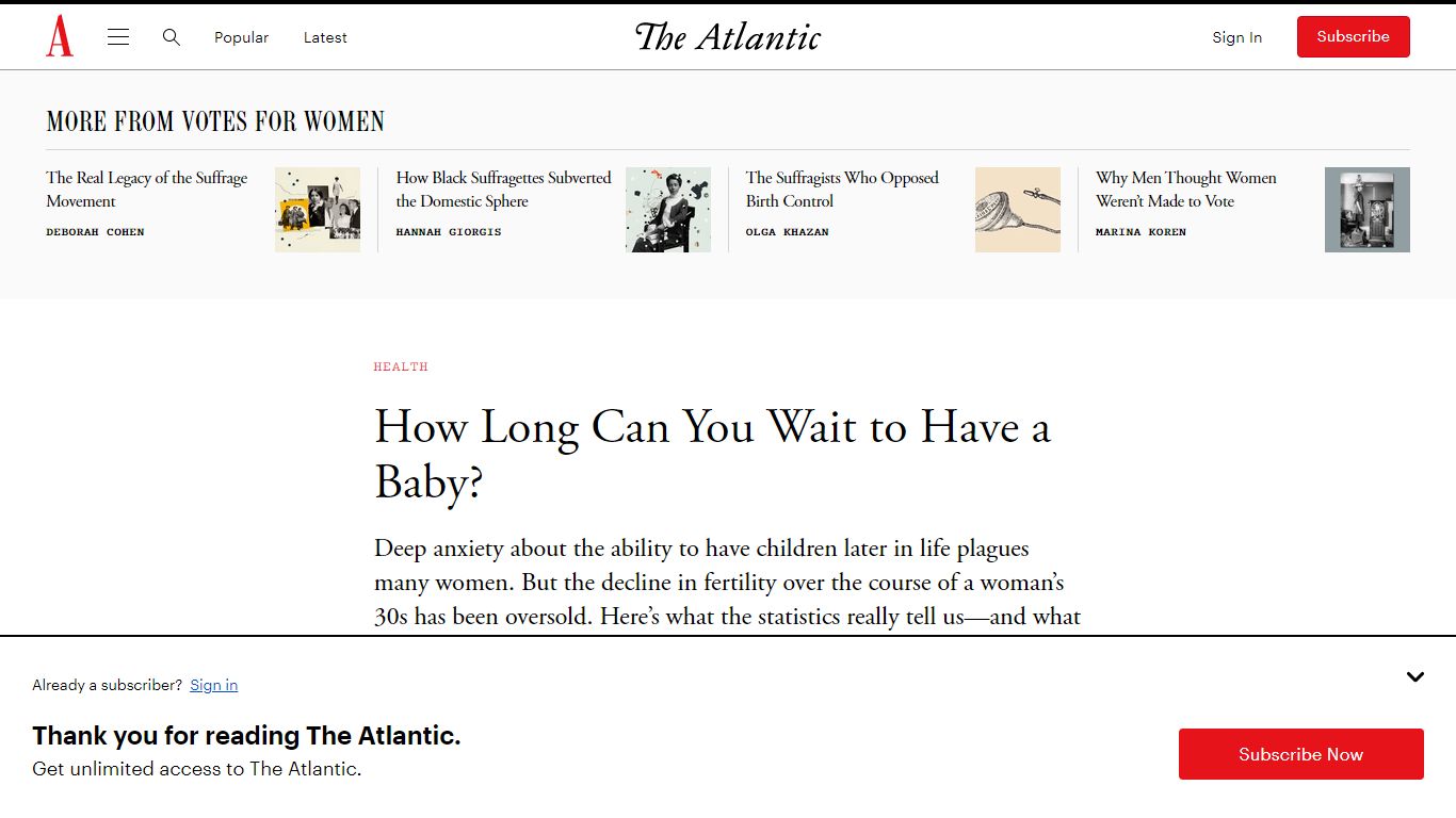 How Long Can You Wait to Have a Baby? - The Atlantic